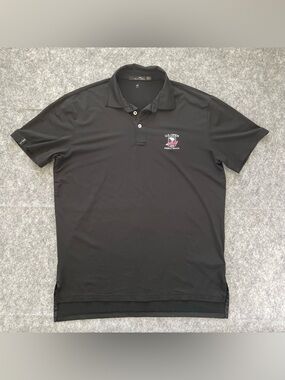 RLX Ralph Lauren Polo Shirt Mens Medium Black 2019 U.S. Open Pebble Beach Golf